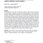 Evolution of topics and trends in emerging research fields:multiple analyses with entity linking, Mann–Kendall testand burst methods in cloud computing